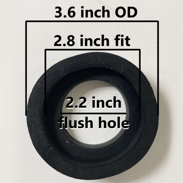 2.5-inch Flush Valve Rubber Gasket for 2 Piece Toilet by Nuflush