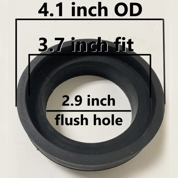 Rubber Gasket for 2 piece, 3.5-inch Toilet Flush Valve InstallationÂ 