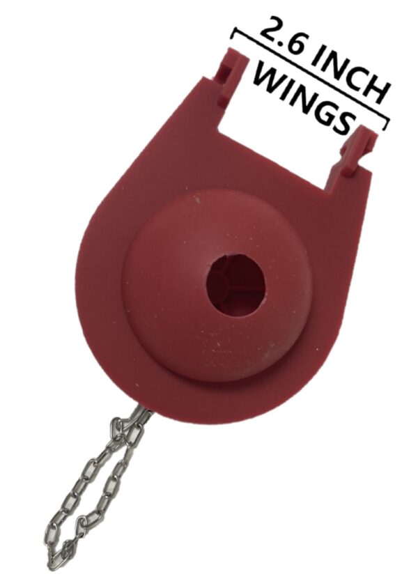 3.5 Inch Universal Toilet Flapper with Buoy and Narrow 2.5 Inch Wingspan Flapper - Only Fits a Round Overflow Tube Connection - Image 8