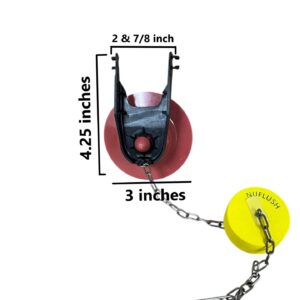 American Standard 2 in. 2 Piece Red / Black Narrow Flapper - Buoy keeps Flapper up Longer