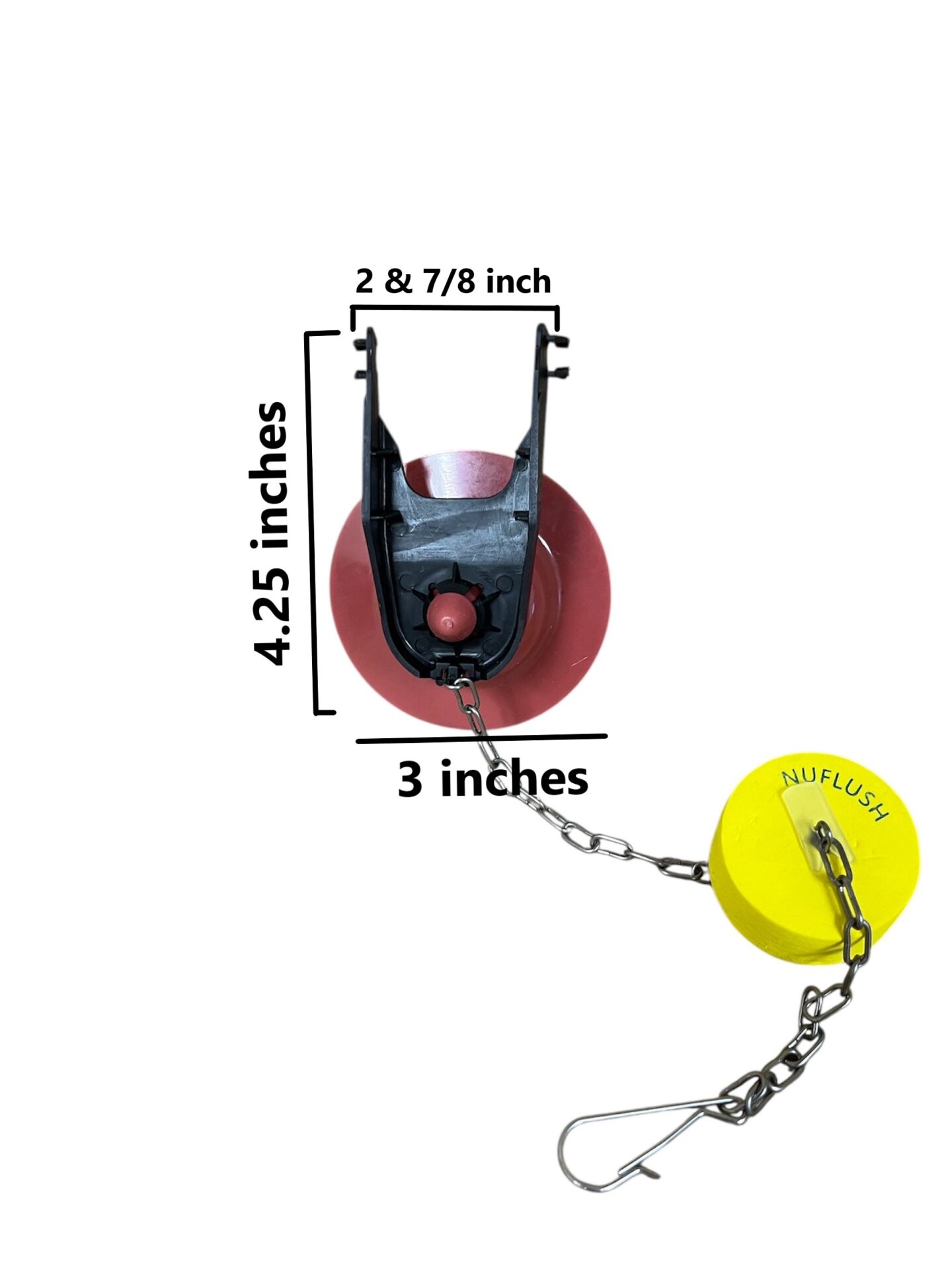 American Standard 2 in. 2 Piece Red / Black Narrow Flapper - Buoy keeps Flapper up Longer