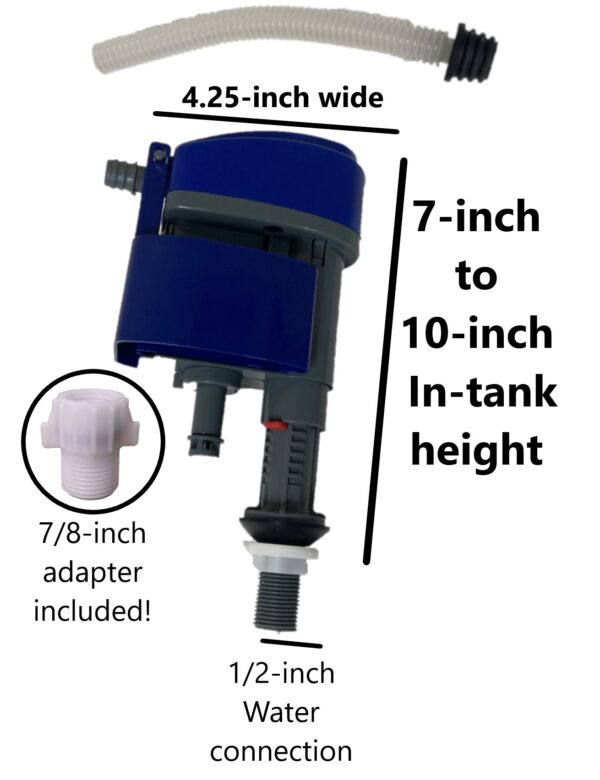 High Traffic Toilet Fill Valve with 7/8-inch Water Connection