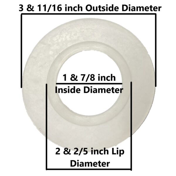 Flush Valve Silicone Seal (94mm OD, 47 mm ID, 61mm Lip) (3-11/16-inch OD, 1-7/8-inch ID, 2.4-inch Lip)