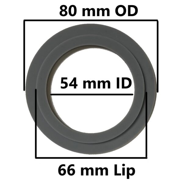 Toilet Flush Seal (80mm OD, 54mm ID,66mm Lip,) (3-1/8 in OD,2-1/8 in ID,2-5/8 in Lip)