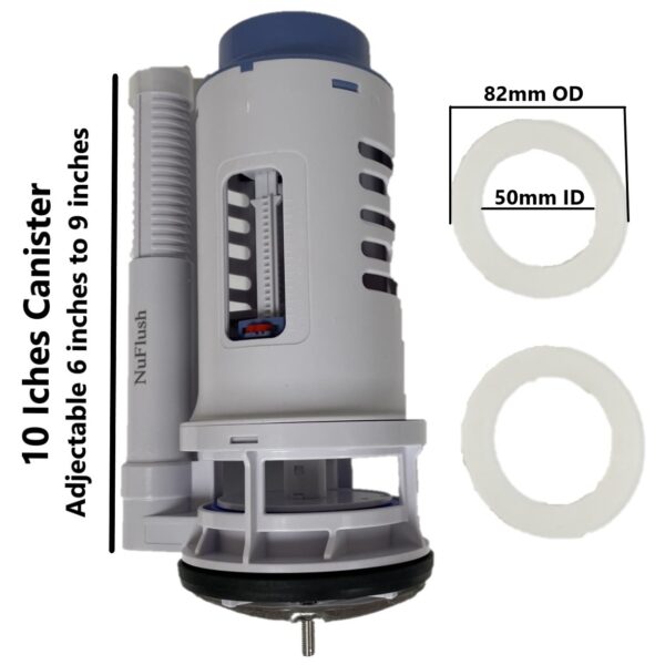 3-inch One-piece, Dual Flush Upgrade Kit with Extra Seals