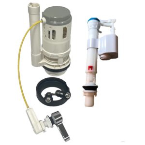 Fill Valve with 3-Inch Flush Valve for Two Piece Toilets with Cable Controlled Handle