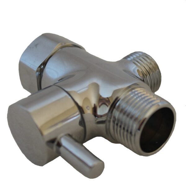 Shut off Valve with Screen, Chrome (7/8-inch Male, 7/8-inch Female, 3/8-inch screened adapter) - Image 4