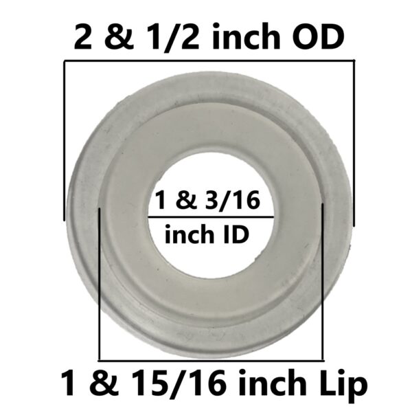 Silicone Flush Valve Seal (63mm OD 30mm ID 49mm Lip or 2-7/16-inch OD, 1-3/16-inch ID, 1-15/16-inch Lip) (2 Pack) - Image 2