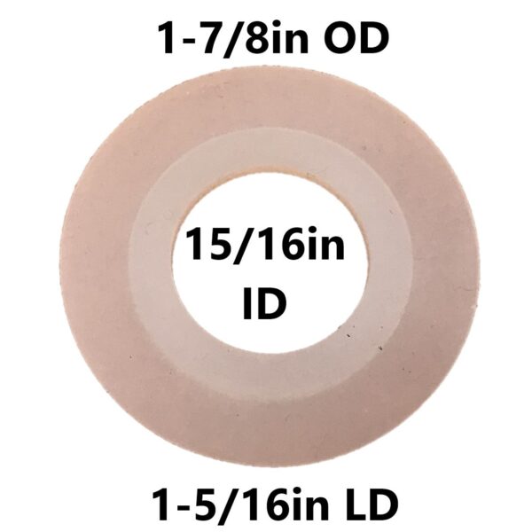 Toilet Flush Valve Seal (1-7/8-inch OD and15/16-inch ID, 1-5/16-inch Lip or 47mm OD 24mm ID 34mm Lip) (3 Pack) - Image 3