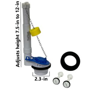 2-Inch Silicone Flapper with Buoy and 2-3/8-Inch Adjustable Overflow Flush Valve