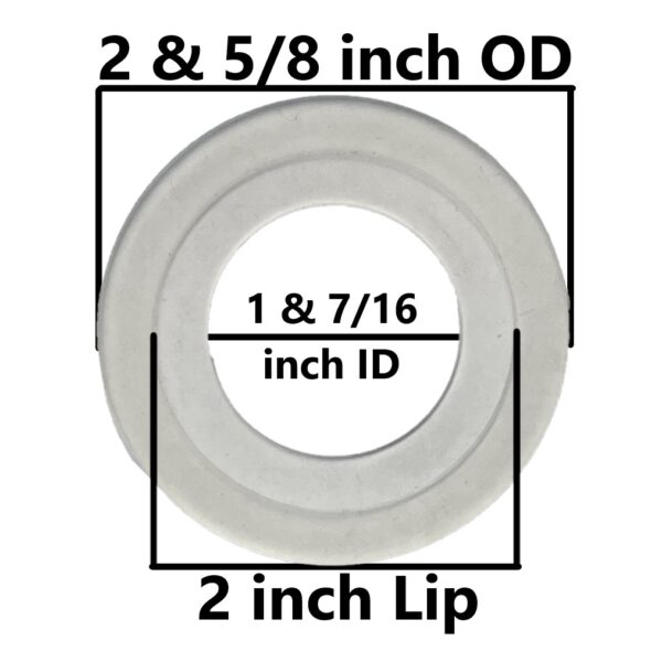 Kohler #1131496 Silicone Seal (2-5/8-inch OD, 1-7/16-inch ID 2-in Lip) (66mm OD, 36mm ID, 51mm Lip)