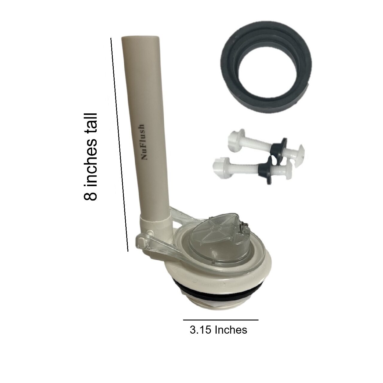 3.15 inch Flush Valve Assembly for 2-piece Toilets by NuFlush (80mm), American Standard Compton Series Toilets Two Piece Model - #2116 / Tank #4043