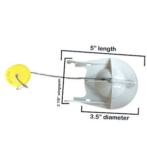 3.5-inch Adjustable Toilet Flapper with Buoy Float - Maximizes Flush Power & Efficiency