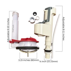 Toto 3 inch Toilet Repair Kit For One Piece Toilets | Adjustable Flush and Fill Valves Included