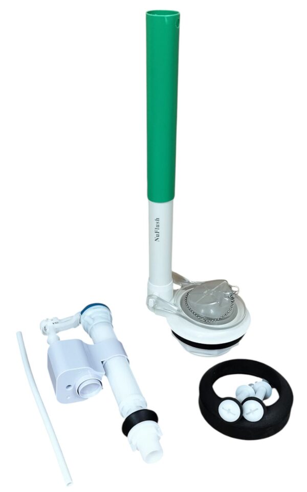 3.25 inch Toilet Flush and Fill Valve Power Flusher Kit with Extension Tube for 2 Piece Toilets
