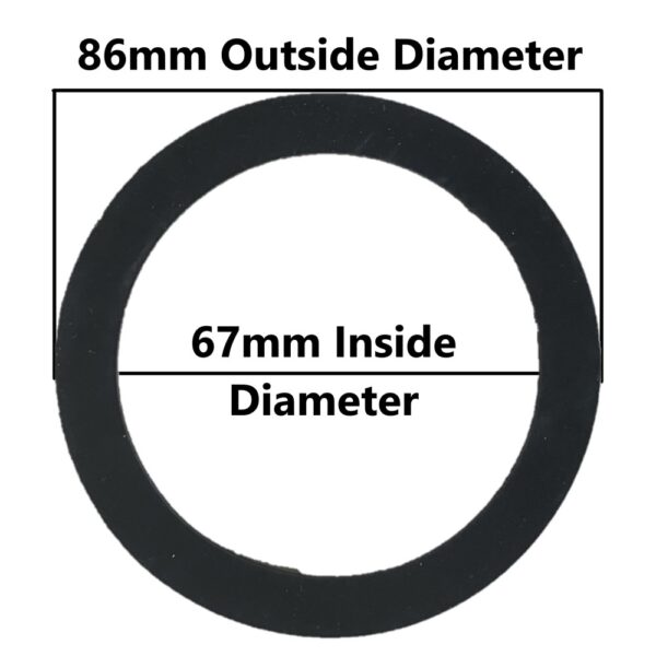 Silicone Flush Valve Seal (86mm x 67mm) (3.4-inch x 2.6-inch) - Image 2