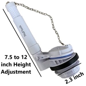 Eljer 2-3/8 inch Replacement Toilet Flush Valve with Adjustable Overflow Tube for Strongest Flush