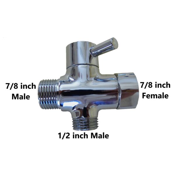 Shut off Valve with Screen, Chrome (7/8-inch Male, 7/8-inch Female, 3/8-inch screened adapter)