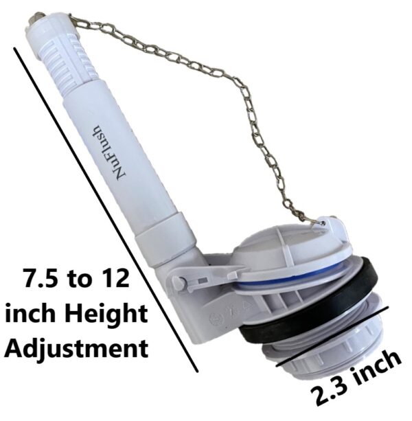 2.5-inch Flush Valve with Adjustable Overflow for Shorter Two Piece Tanks