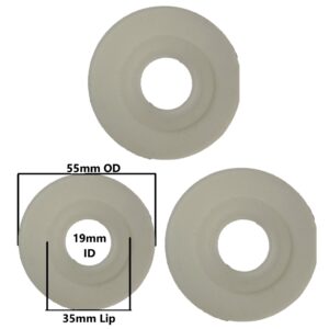 Toilet Flush Seal Silicone (55mm OD, 19mm ID,35mm Lip or 2-3/16 in OD,3/4 in ID,1-3/8 in Lip) (3 Pack)