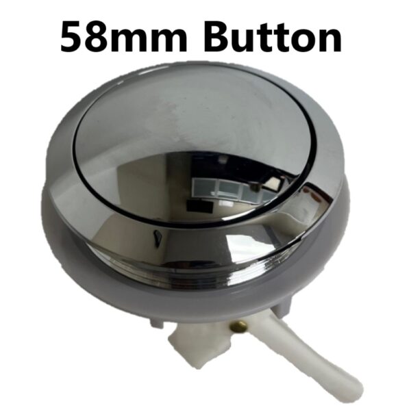 Chrome-plated Single Flush Button for Toilet, Ratchet (58 mm)