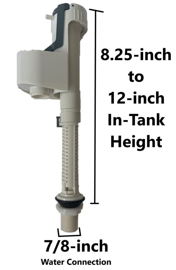 Glacier Bay Adjustable Fill Valve for 1-Piece and 2-Piece Toilets