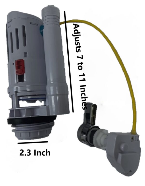 2.5-inch, Dual Flush Valve with Cable Handle, Adjustable Overflow Tube for Two Piece Toilets