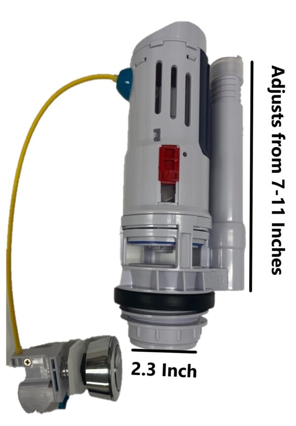 2.5 inch Adjustable Flush Valve and Adjustable Tower Fill Valve Toilet Kit for 2 Piece Toilets - Image 4