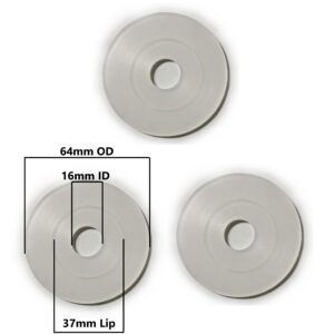 Silicone Flush Valve Seal (64mm OD 16mm ID 37mm Lip) (2-1/2 inch OD 5/8-inch ID 1-7/16-inch Lip) (3 Pack)