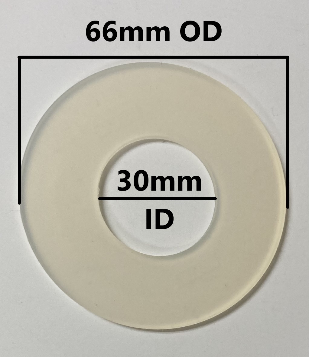 American Standard 73810420070A Flush Valve Silicone Seals 4Pack 66mm