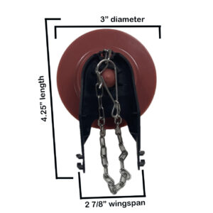 2-inch Narrow Toilet Flapper for American Standard 2-Piece Toilets - Models 2426, 2427, 2428, 2752, 2753, 2754, 2759