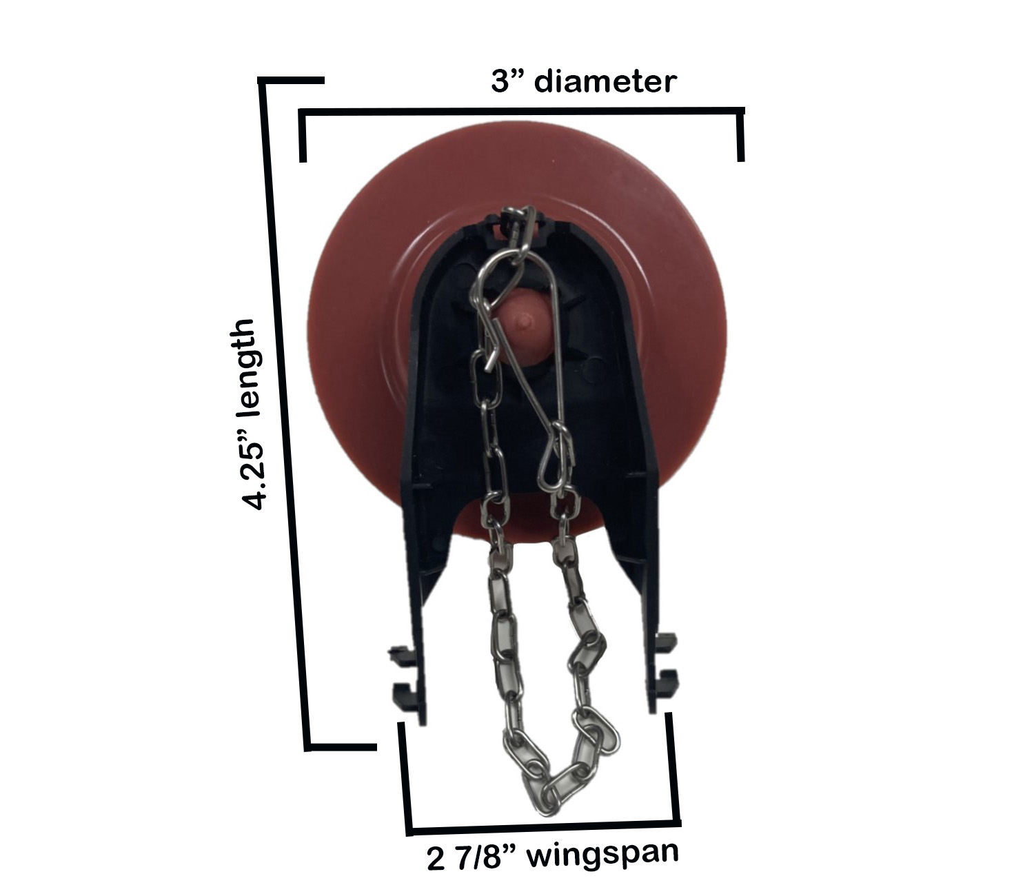 2-inch Narrow Toilet Flapper for American Standard 2-Piece Toilets - Models 2426, 2427, 2428, 2752, 2753, 2754, 2759