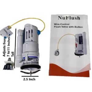 Dual Flush Canister with Cable-activated Flush Button for 2.5-Inch One Piece Toilets