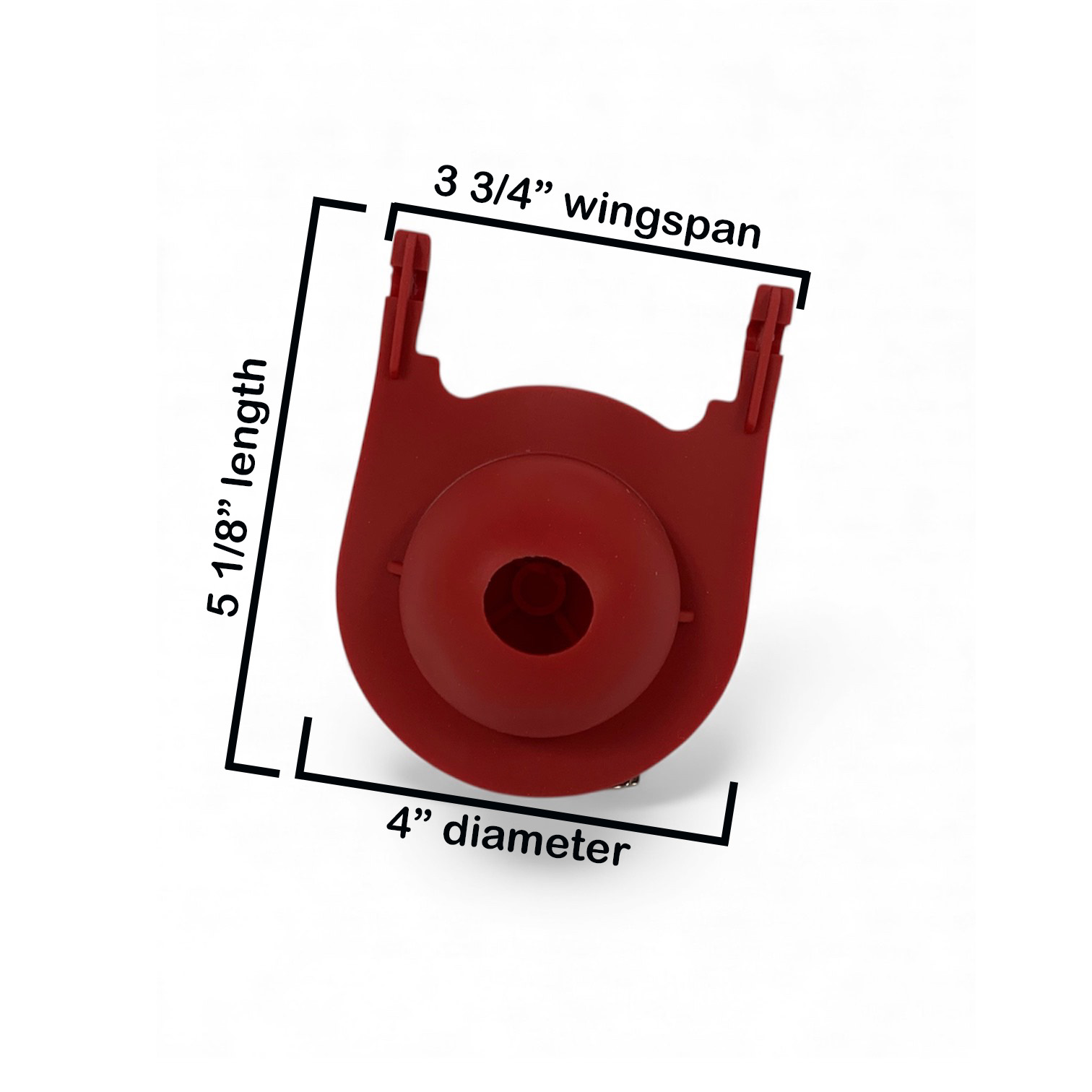 Kohler Class 5 Toilet Flapper – Red Rubber, 3.75-Inch Wingspan, Part #1078441 (Fits Round Overflow Tubes Only)