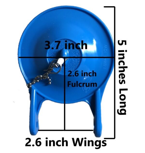 3.5-inch Blue Silicone Flapper with Buoy - Image 6