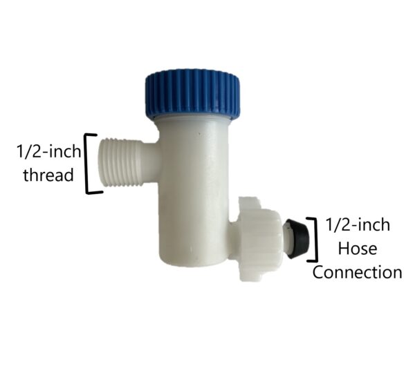 1/2-inch Barrel Filter for Water or Air Connections with Removable Strainer