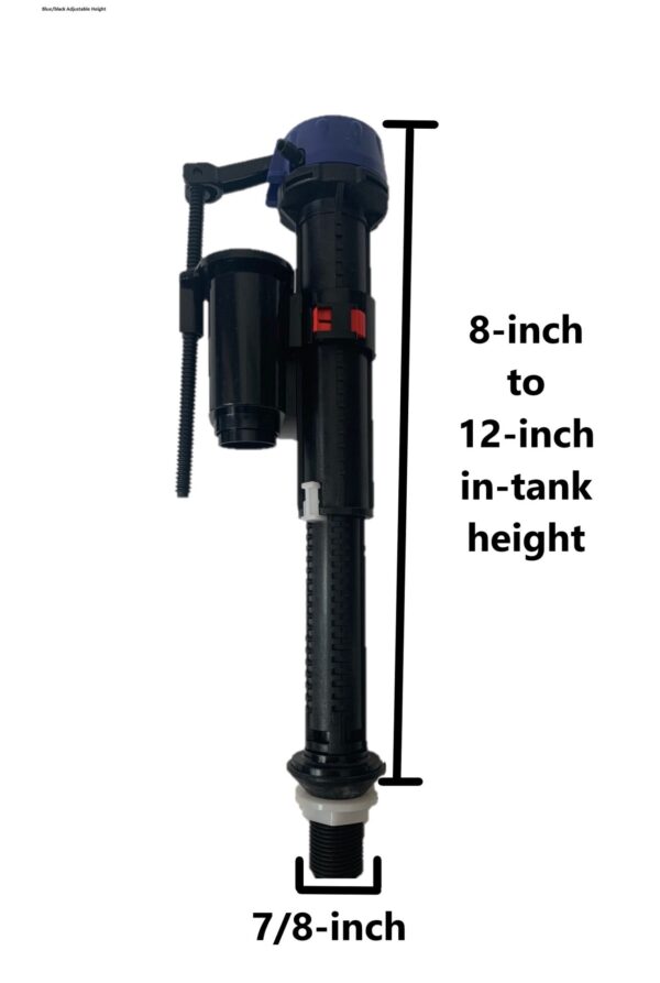 2.5 inch Adjustable Flush Valve and Adjustable Tower Fill Valve Toilet Kit for 2 Piece Toilets - Image 2
