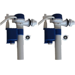 Side Mount Fill Valve for European Toilets, Includes 7/8-inch Screen Adapter 2-Pack