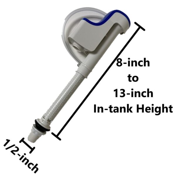 Toilet Fill Valve for 1/2-inch Water Connection with Adjustable Height 2 Pack - Image 2