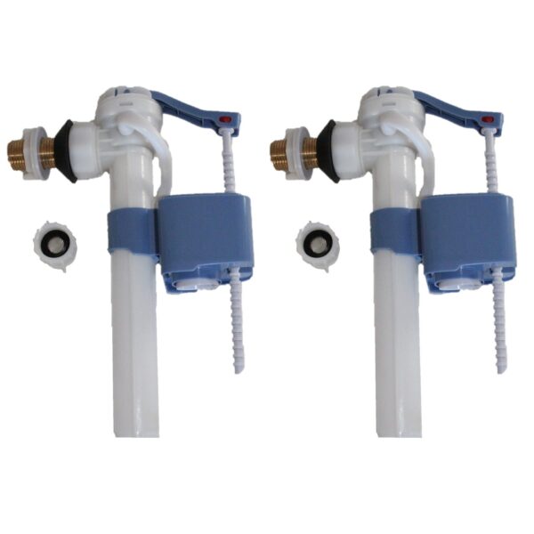 Euro. Side Entry Inlet Fill Valve for Toilets with 7/8 in. Adapter 2-Pack