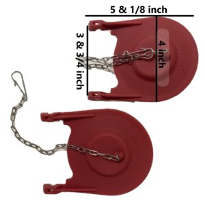 Kohler 4 inch Class 5 Toilet Flapper with Wide 3.75-inch Wingspan Part #1078441 (2 Pack)
