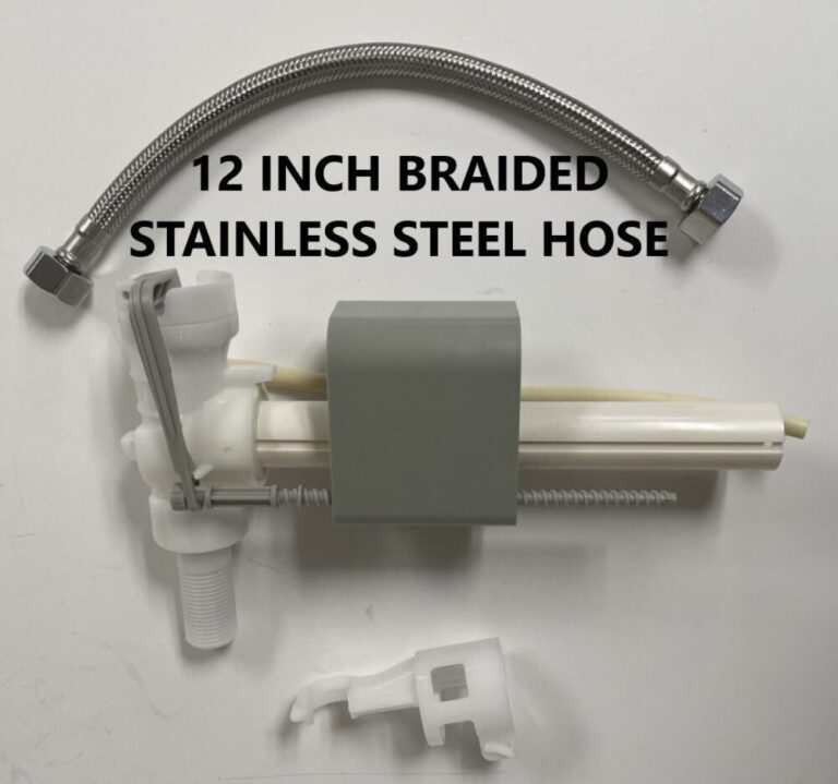 Delta Side Mount Fill Valve With Braided Water Line And Bracket NuFlush