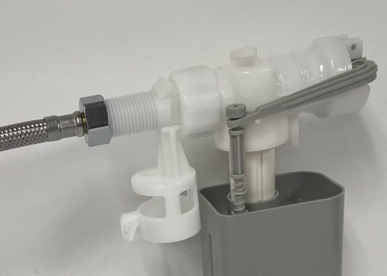 Delta Side Mount Fill Valve With Braided Water Line And Bracket NuFlush