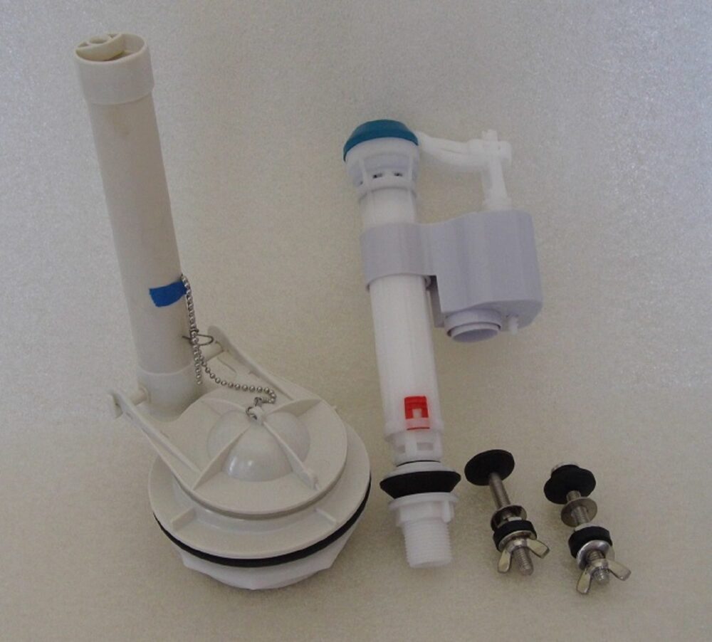 Universal Adjustable Toilet Fill Valve with Three Inch Toilet Flush Valve & all the Hardware to