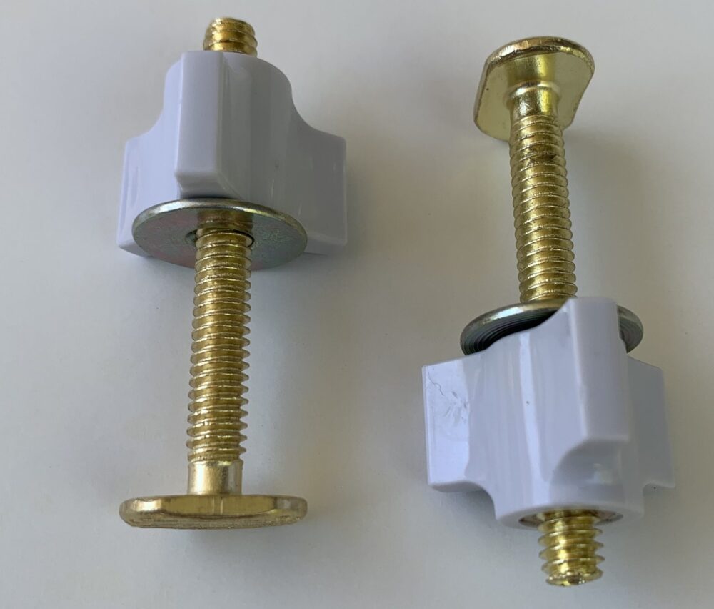 Toilet Seat Bolts Pair for Hinge Plastic ABS 