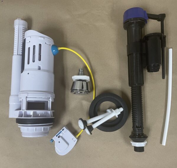 2.5 inch Adjustable Flush Valve and Adjustable Tower Fill Valve Toilet Kit for 2 Piece Toilets - Image 7