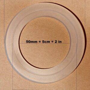 Silicone Flush Valve Seal 3-inch OD 2-inch ID 2 & 1/2 inch Lip or 77mm OD 50mm ID 63mm Lip