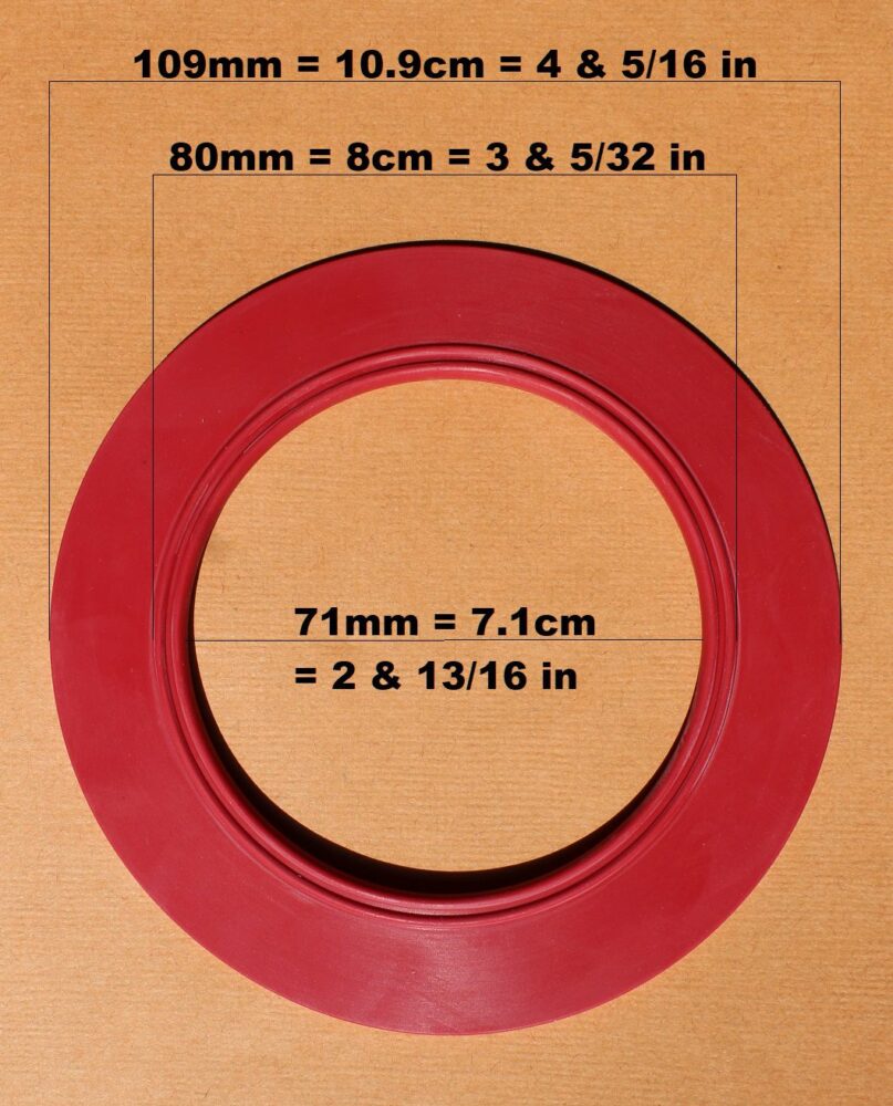Four Inch Flush Valve Rubber Seals, For Champion 4 Toilets, Rubber Does
