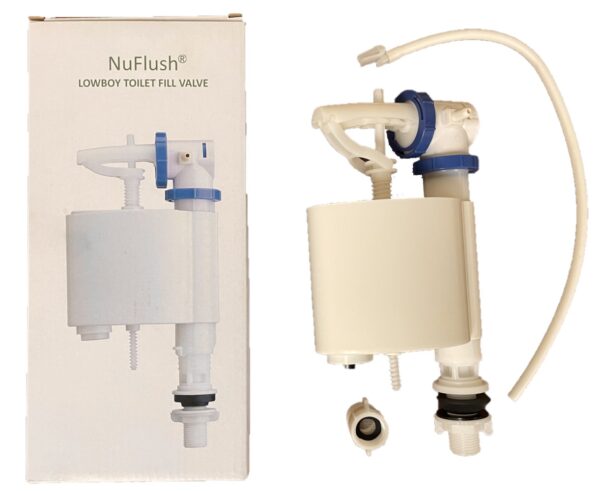 Lowboy Toilet Fill Valve for Short Toilet Tanks by NuFlush (2 Pack) - Image 4