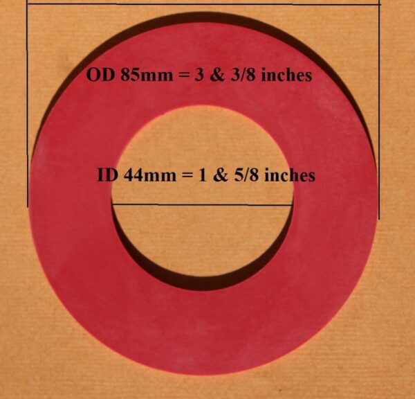 Rubber Flush Valve Seal 3 & 5/16 inch or 85 mm OD. 1 & 3/4 inch or 44 mm ID